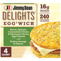 Jimmy Dean Delights Egg'wich Parmesan Egg Frittatas Turkey Sausage Cheese Frozen 4 Count