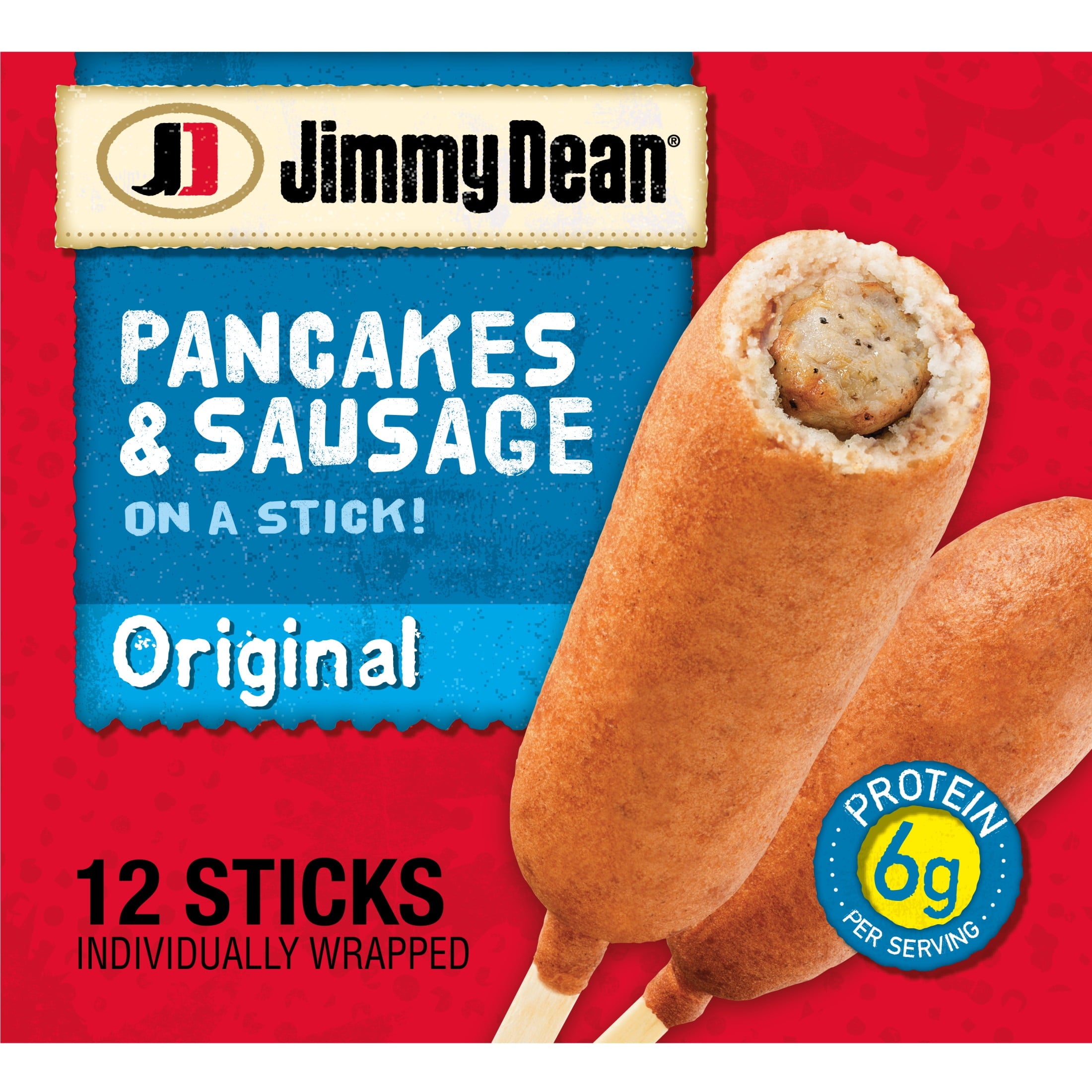 Jimmy Dean Original Pancakes & Sausage on a Stick Frozen 30 Oz 12 Count