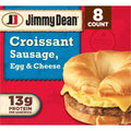 Jimmy Dean Frozen Breakfast Sandwich, Sausage Egg & Cheese Croissant, 8 Count