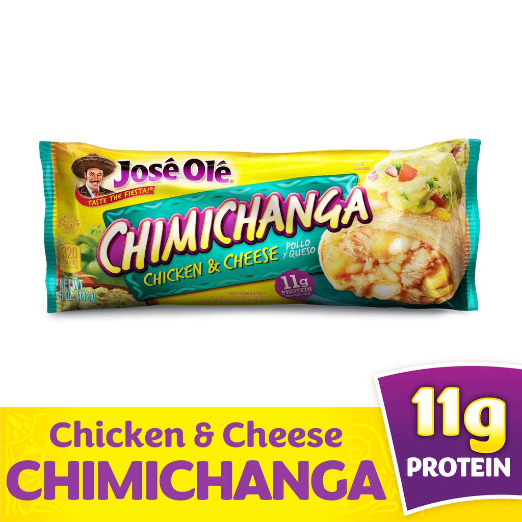 Jose Ole Chicken & Cheese Chimichanga Frozen Mexican Food 5 Oz