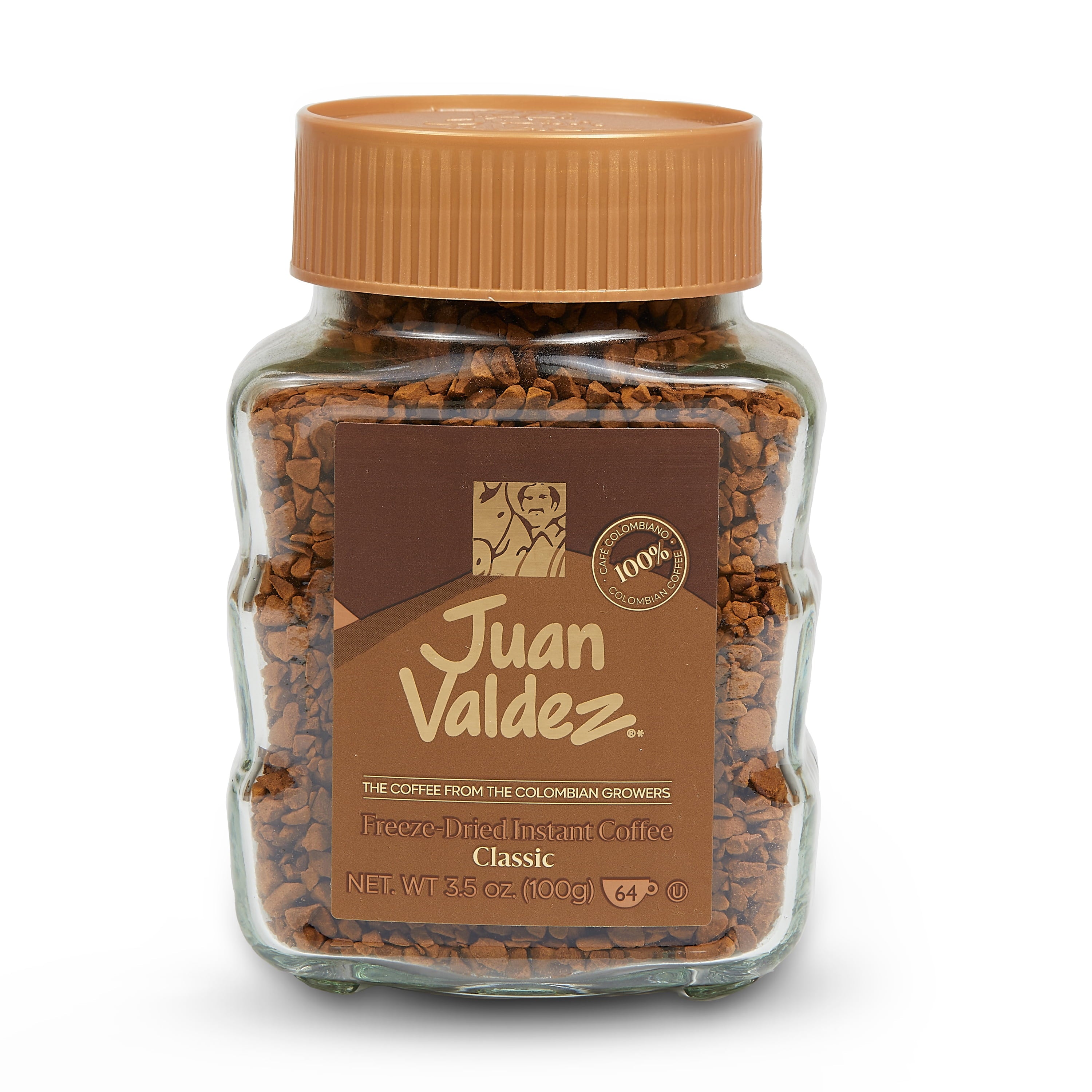 Juan Valdez Classic Naturally Caffeinated Medium Instant Coffee 3.35 oz Jar