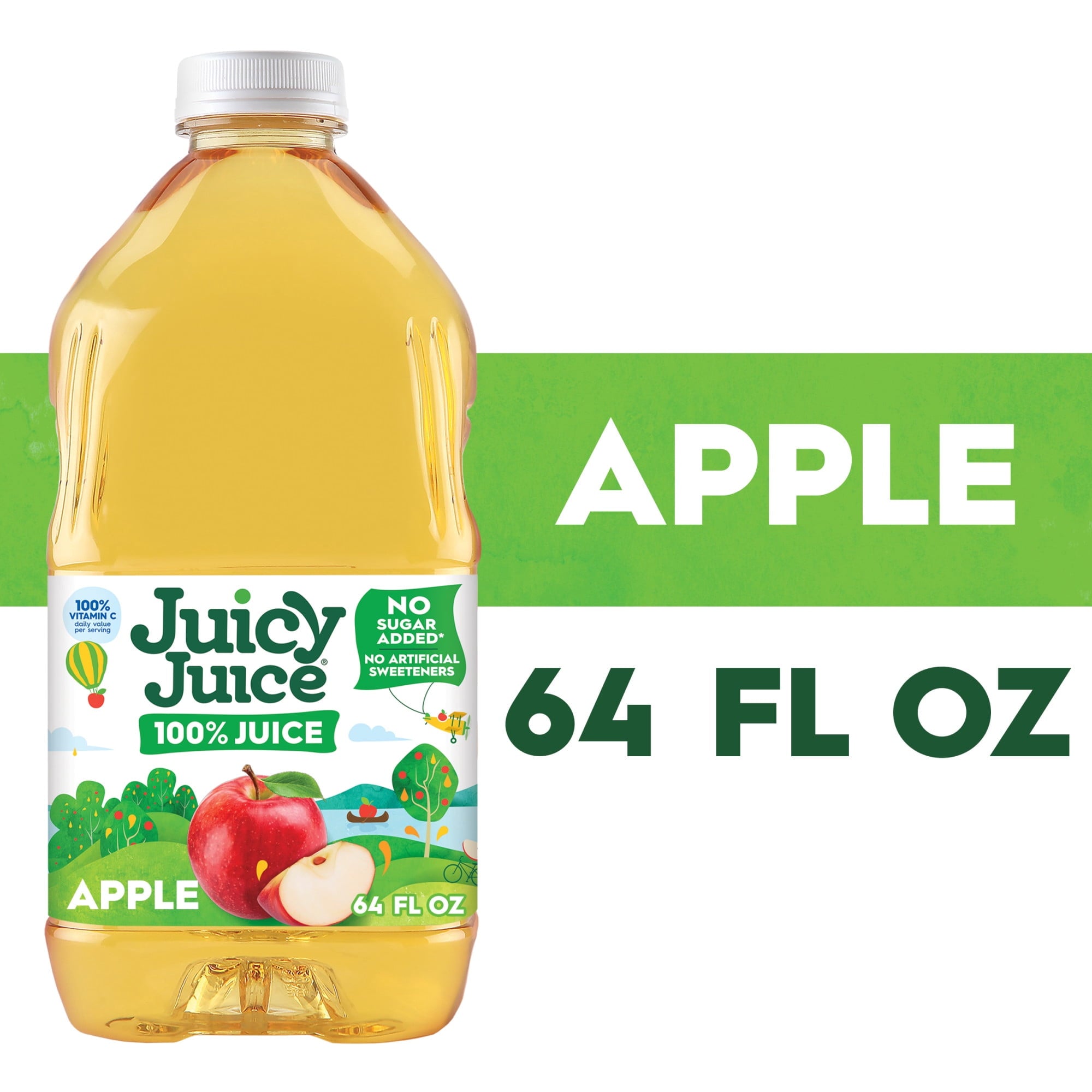 Juicy Juice 100% Apple Juice Pulp-Free 64 fl oz Bottle