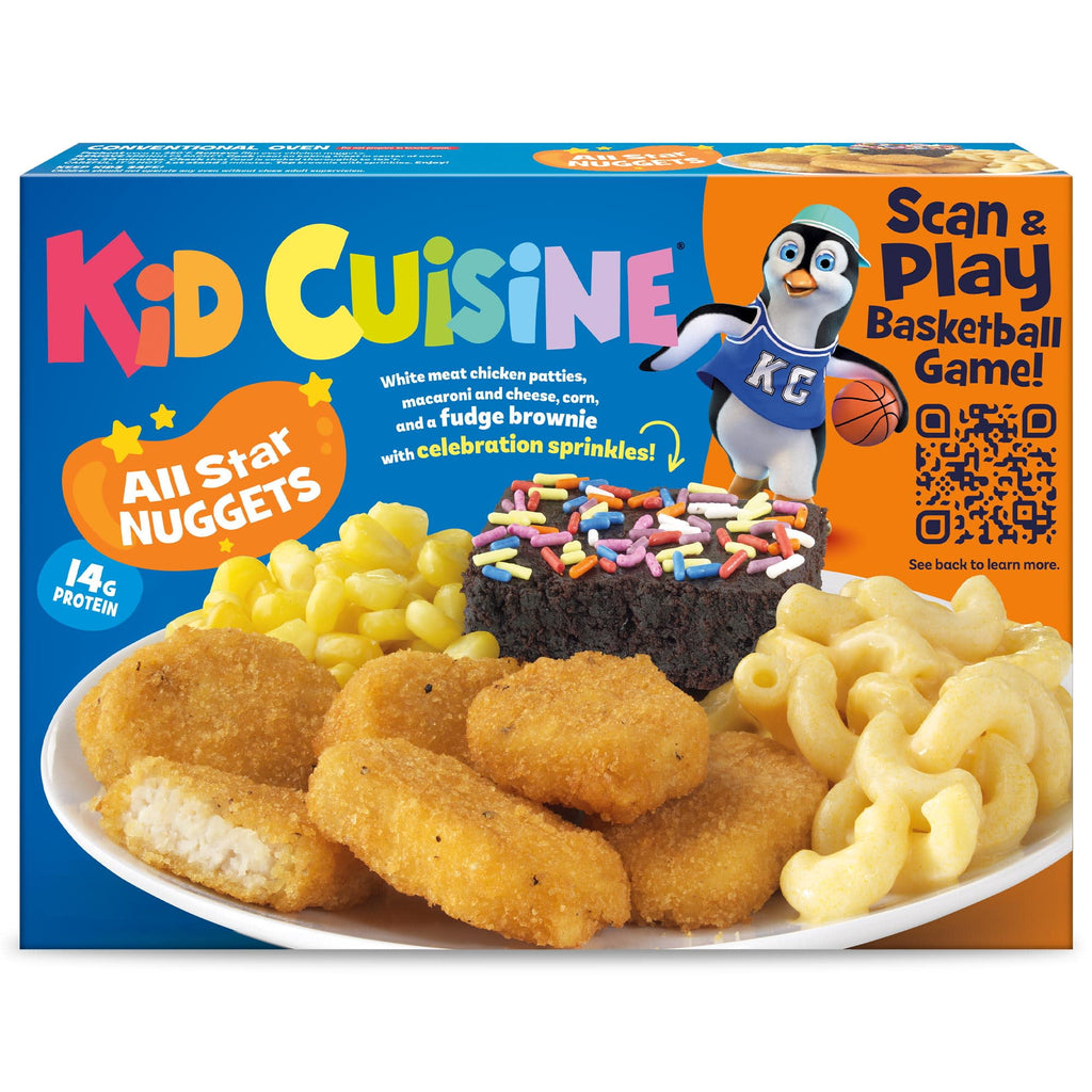 Kid Cuisine All Star Nuggets Macaroni and Cheese Corn & Brownie Frozen Meal 8.8 Oz