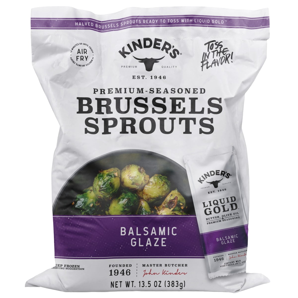 Kinder's Balsamic Glaze Brussels Sprouts Frozen Vegetable 13.5 Oz