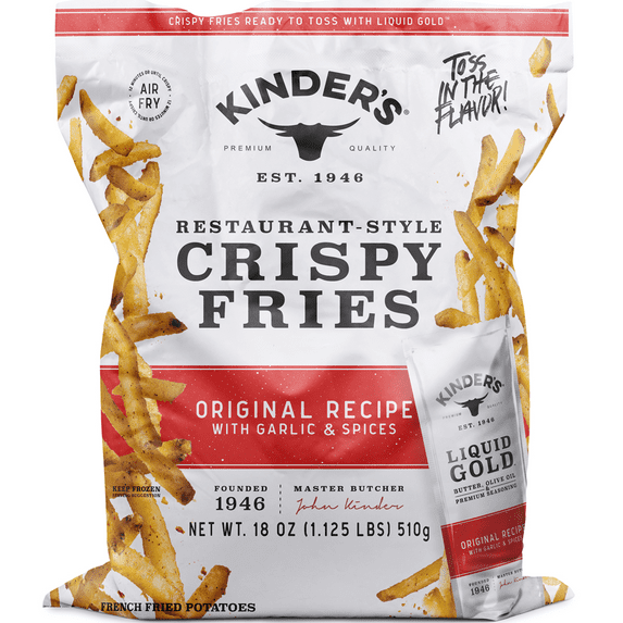 Kinder's Original with Garlic and Spices Frozen Crispy Fries 18 Oz