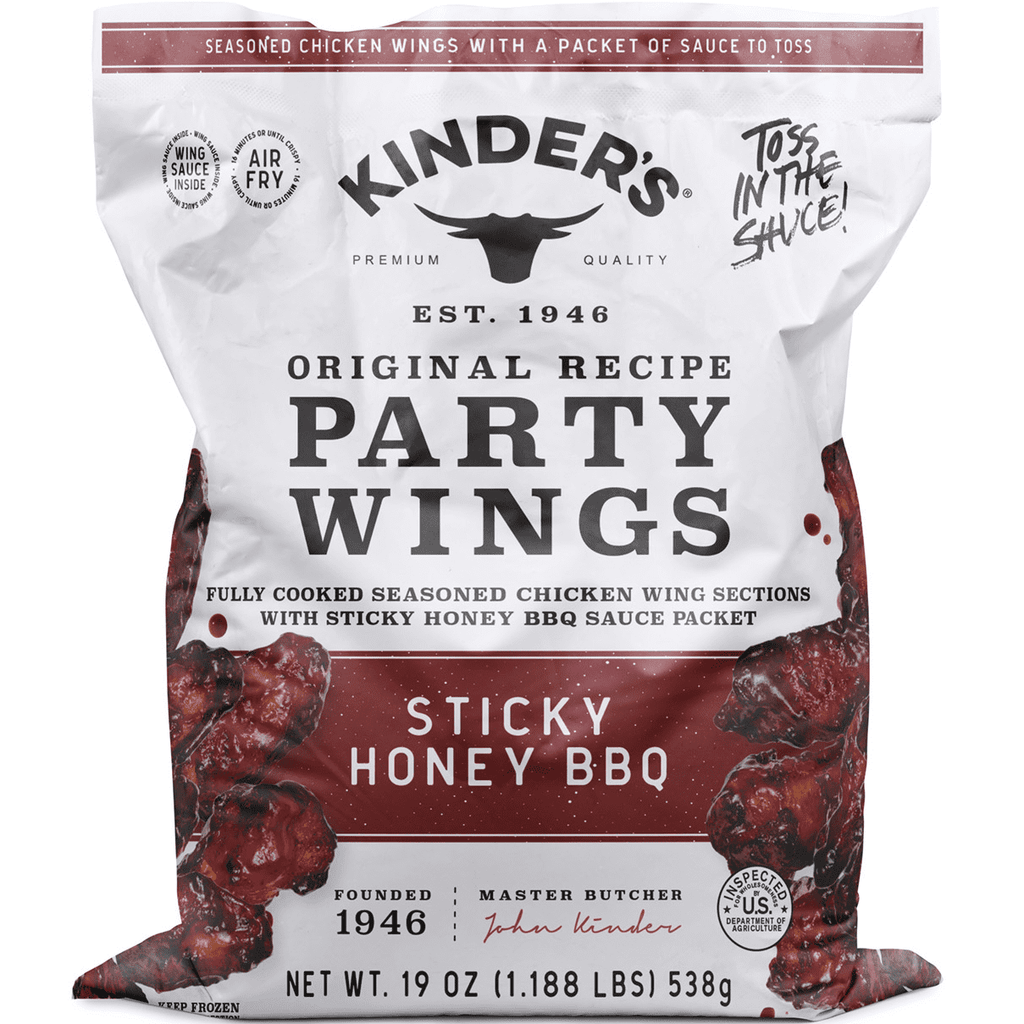 Kinder's Sticky Honey BBQ Frozen Chicken Wings 19 Oz