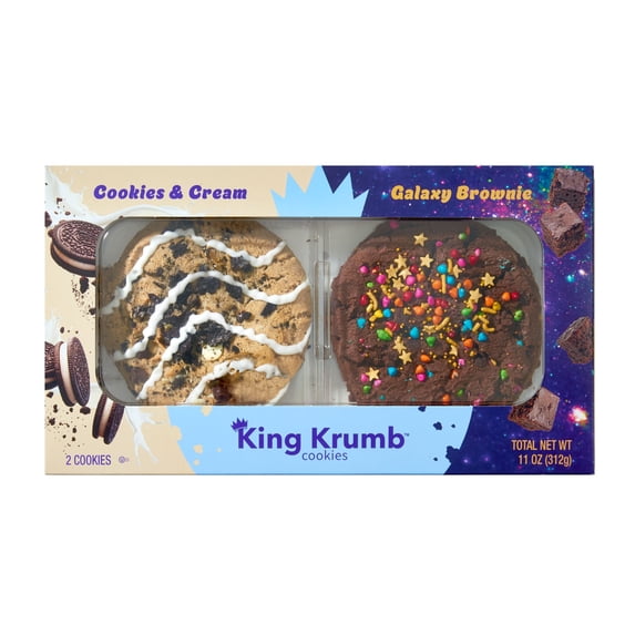 Giant Bakery Cookies Cookies and Cream Galaxy Brownie 11 Oz 2 Count King Krumb