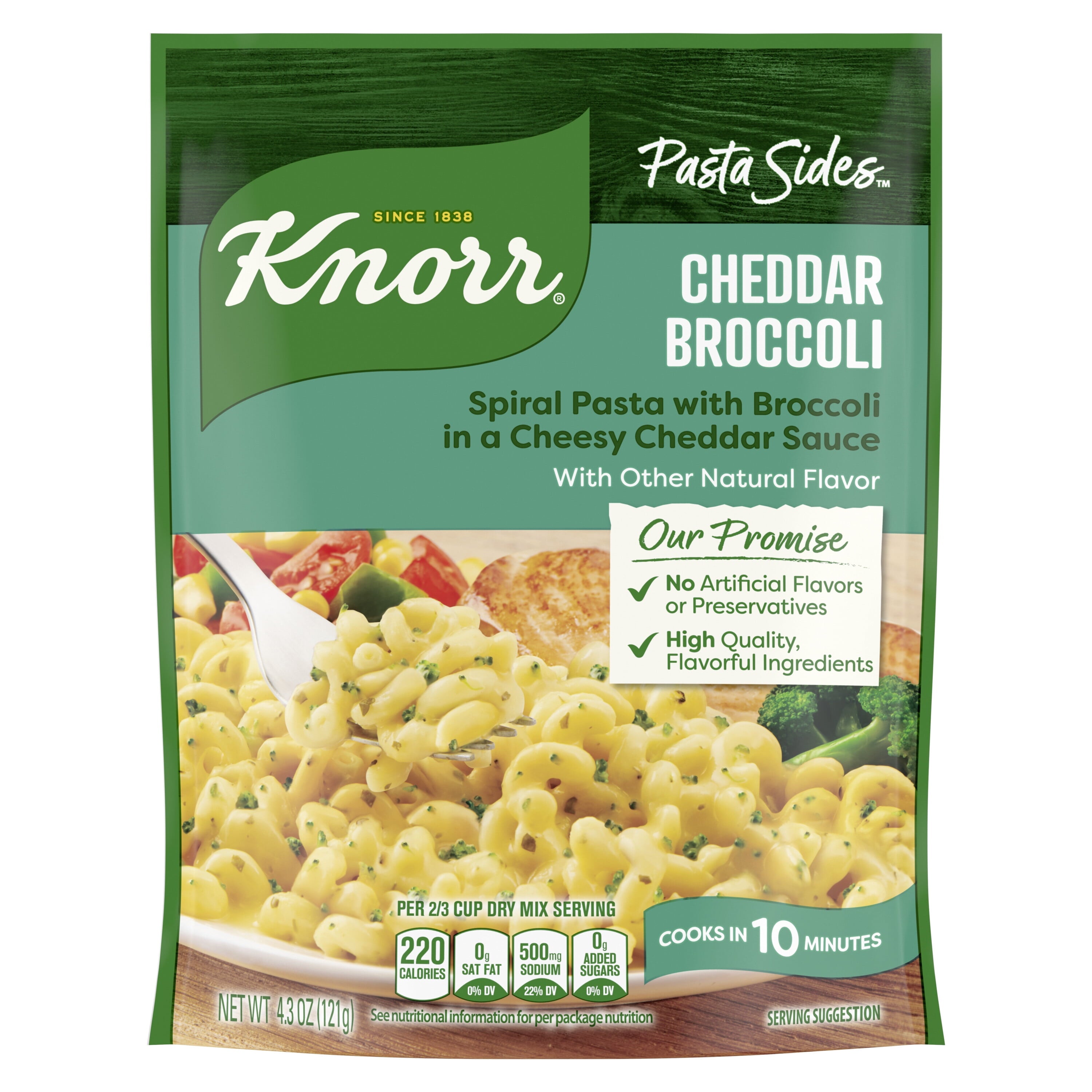 Knorr Pasta Sides Cheddar Broccoli Fusilli 4.3 Oz