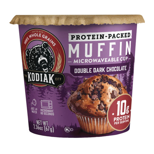 Double Dark Chocolate Muffin Power Cup 2.36 Oz 1 Count Kodiak