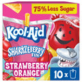 Kool-Aid Jammers Sharkleberry Fin Strawberry Orange Punch Drink Pouches 10 Count 6 fl oz