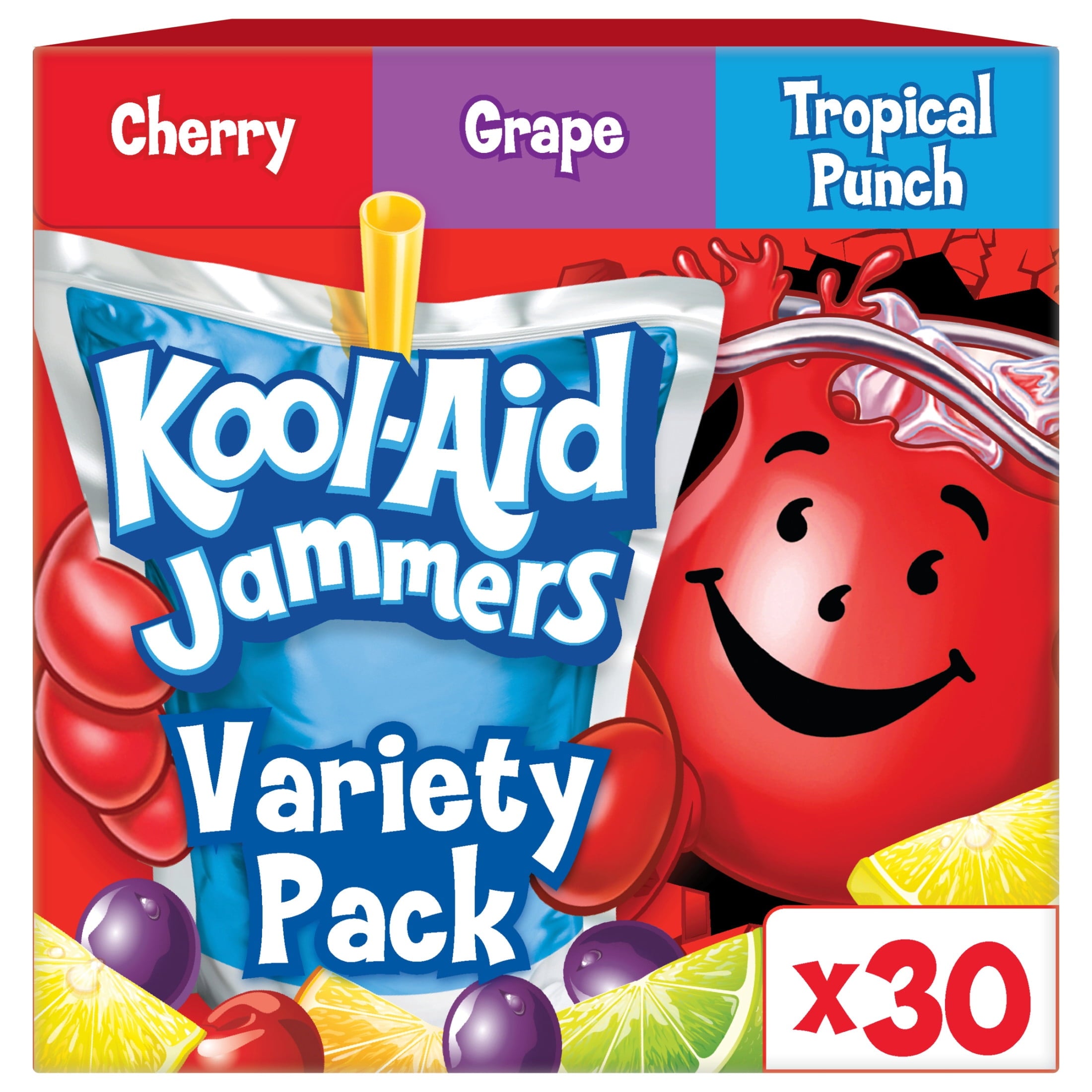 Kool-Aid Jammers Variety Pack Kids Drinks 30 Count 6 fl oz Pouches