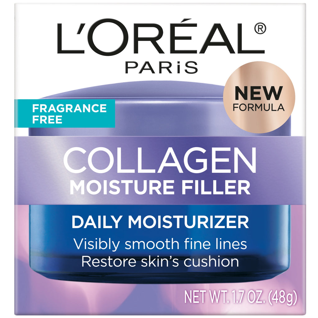 L'Oreal Paris Collagen Moisture Filler Face Cream Anti-Aging Moisturizer Fragrance Free 1.7 oz