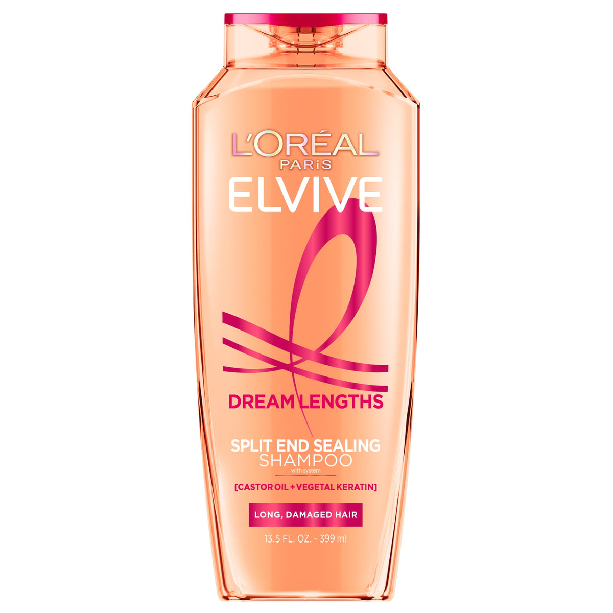 L'Oreal Paris Elvive Dream Lengths Restoring Shampoo Strengthening Split End Repair Damaged Hair 13.5 fl oz