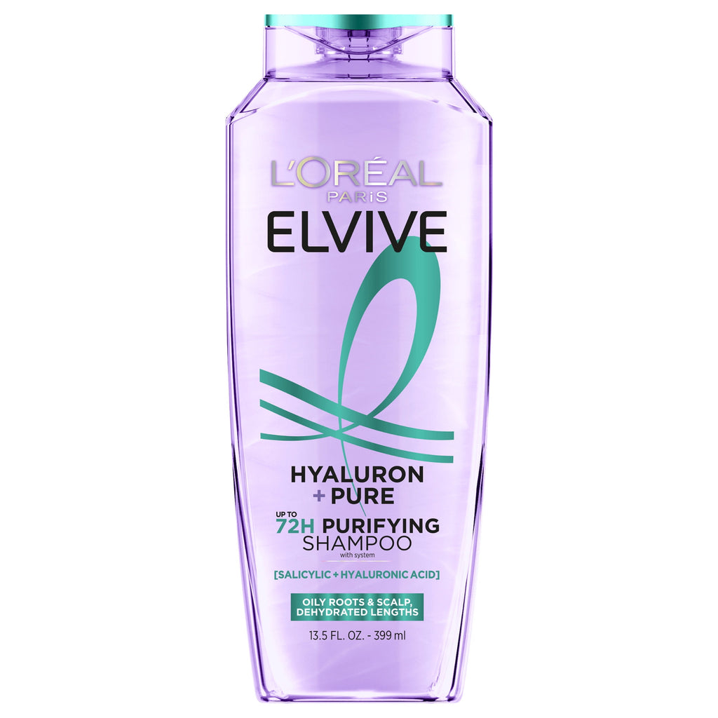 L'Oreal Paris Elvive Hyaluron Pure Moisturizing Shampoo for Oily Hair 13.5 fl oz