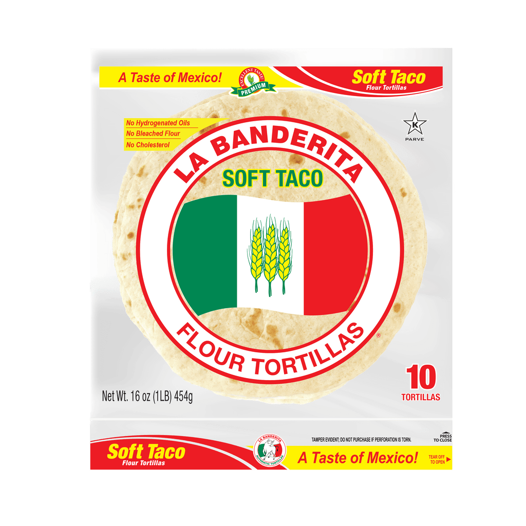 Soft Taco Flour Tortillas 16 Oz 10 Count La Banderita