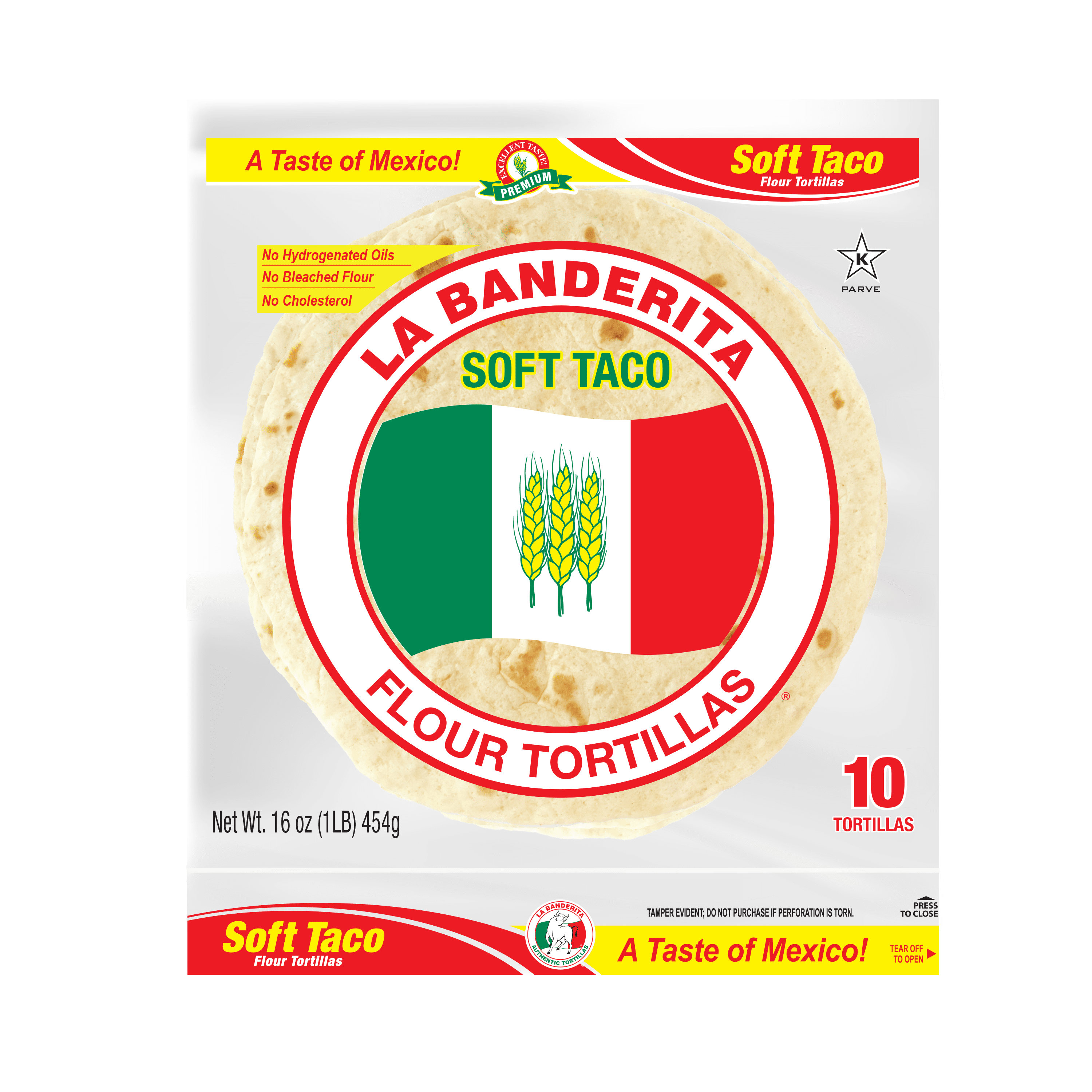 Soft Taco Flour Tortillas 16 Oz 10 Count La Banderita