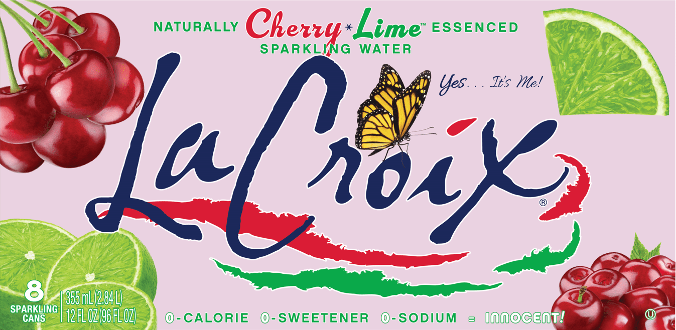 LaCroix Cherry Lime Sparkling Water 12 fl oz Cans 8 Pack