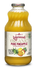 Lakewood Organic Pure Pineapple Juice Not From Concentrate 32 fl oz Bottle