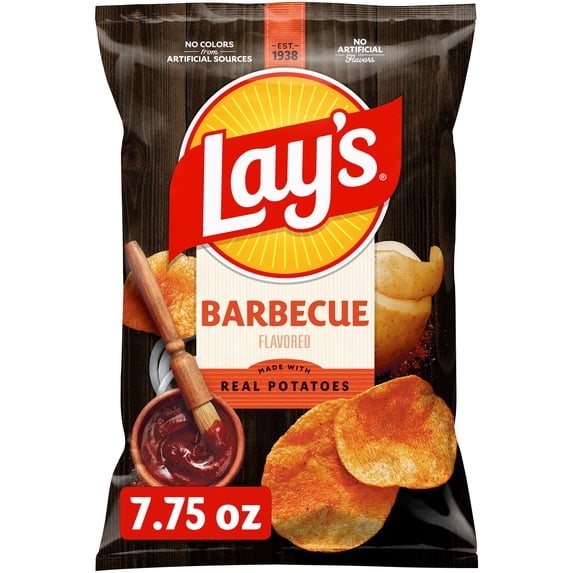Barbecue Flavored Potato Chips 7.75 Oz 1 Count Lay's