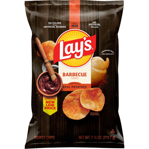 Barbecue Flavored Potato Chips 7.75 Oz 1 Count Lay's