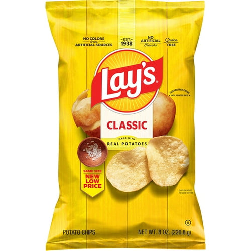 Classic Potato Chips 8 Oz 1 Count Lay's