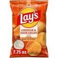 Cheddar & Sour Cream Flavored Potato Chips 7.75 Oz 1 Count Lay's