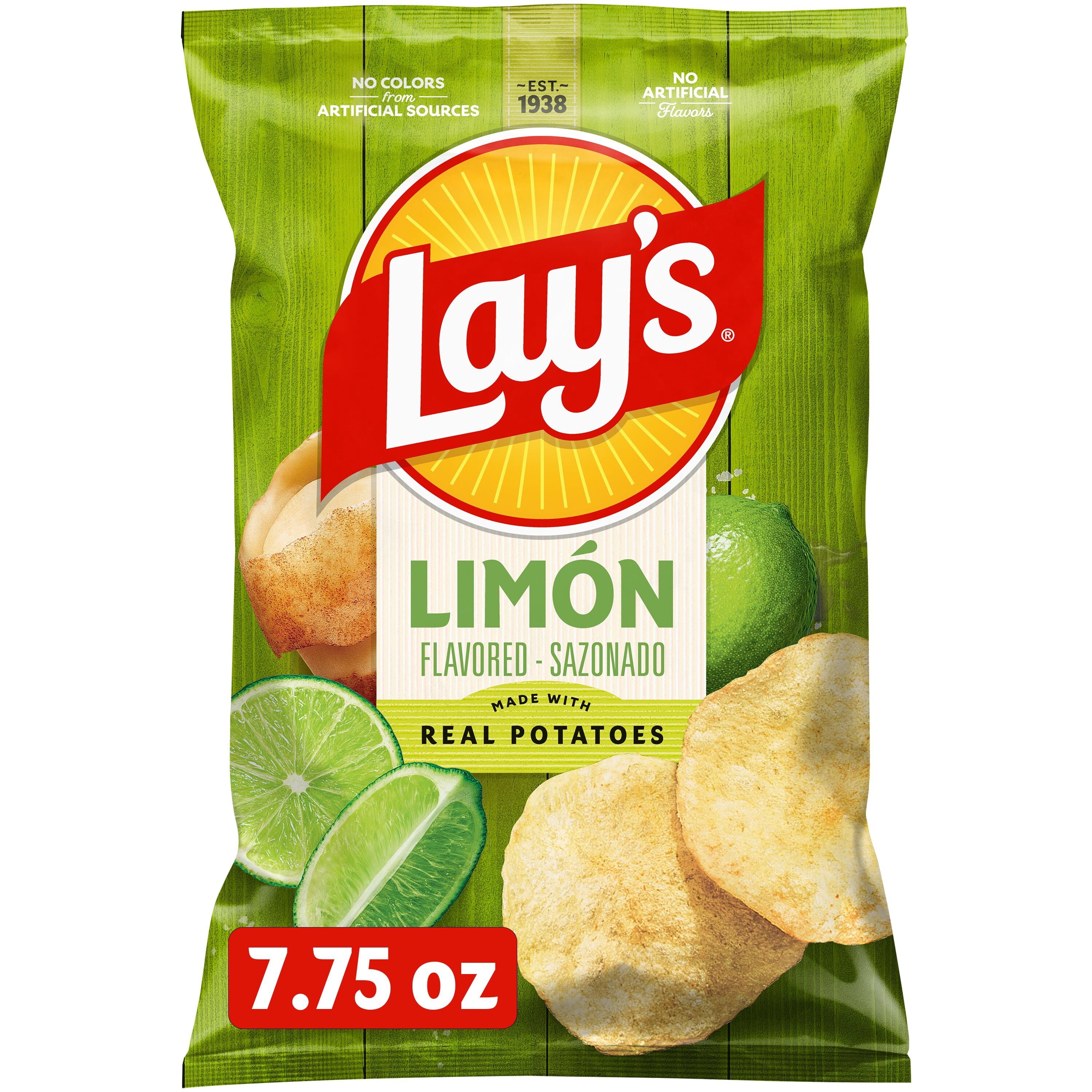 Limón Flavored Potato Chips 7.75 Oz Lay's
