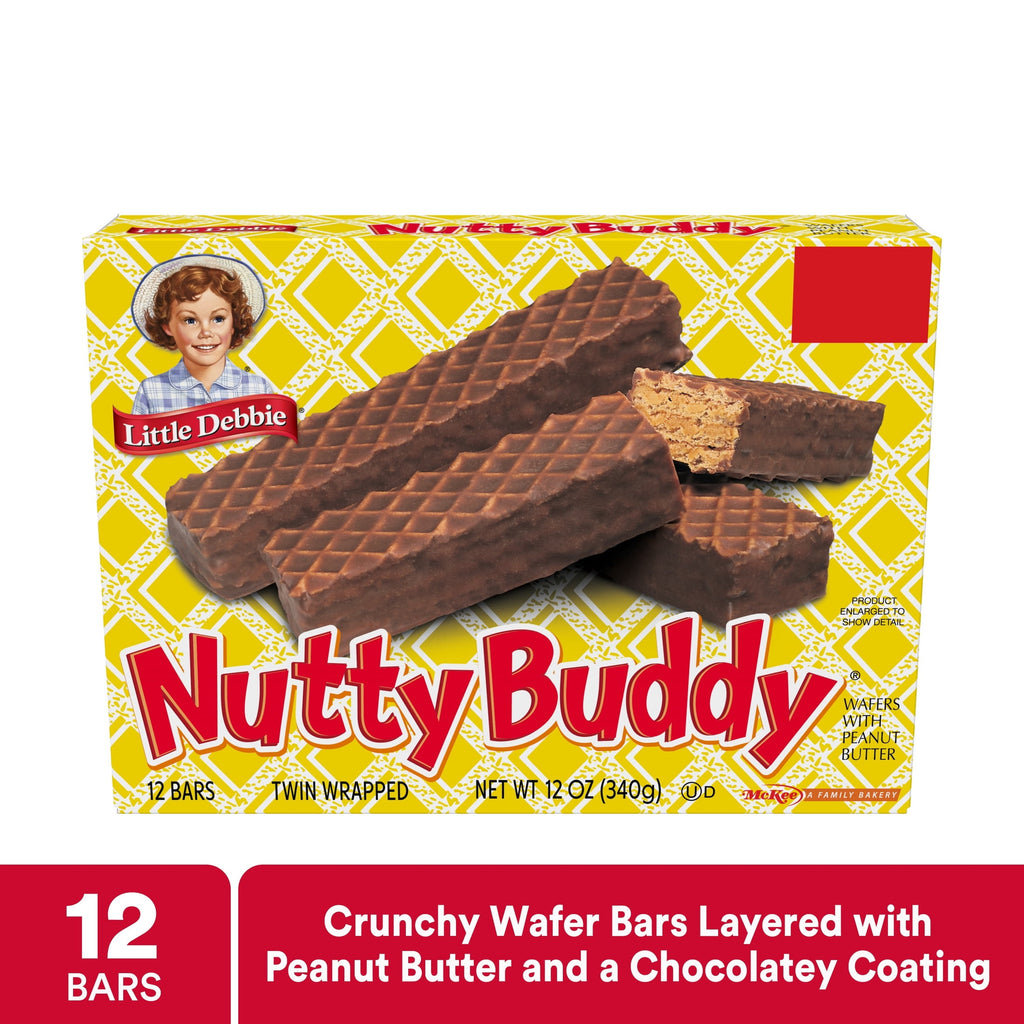 Nutty Buddy Wafer Cookies Peanut Butter Chocolate 12 Count 12 Oz Little Debbie