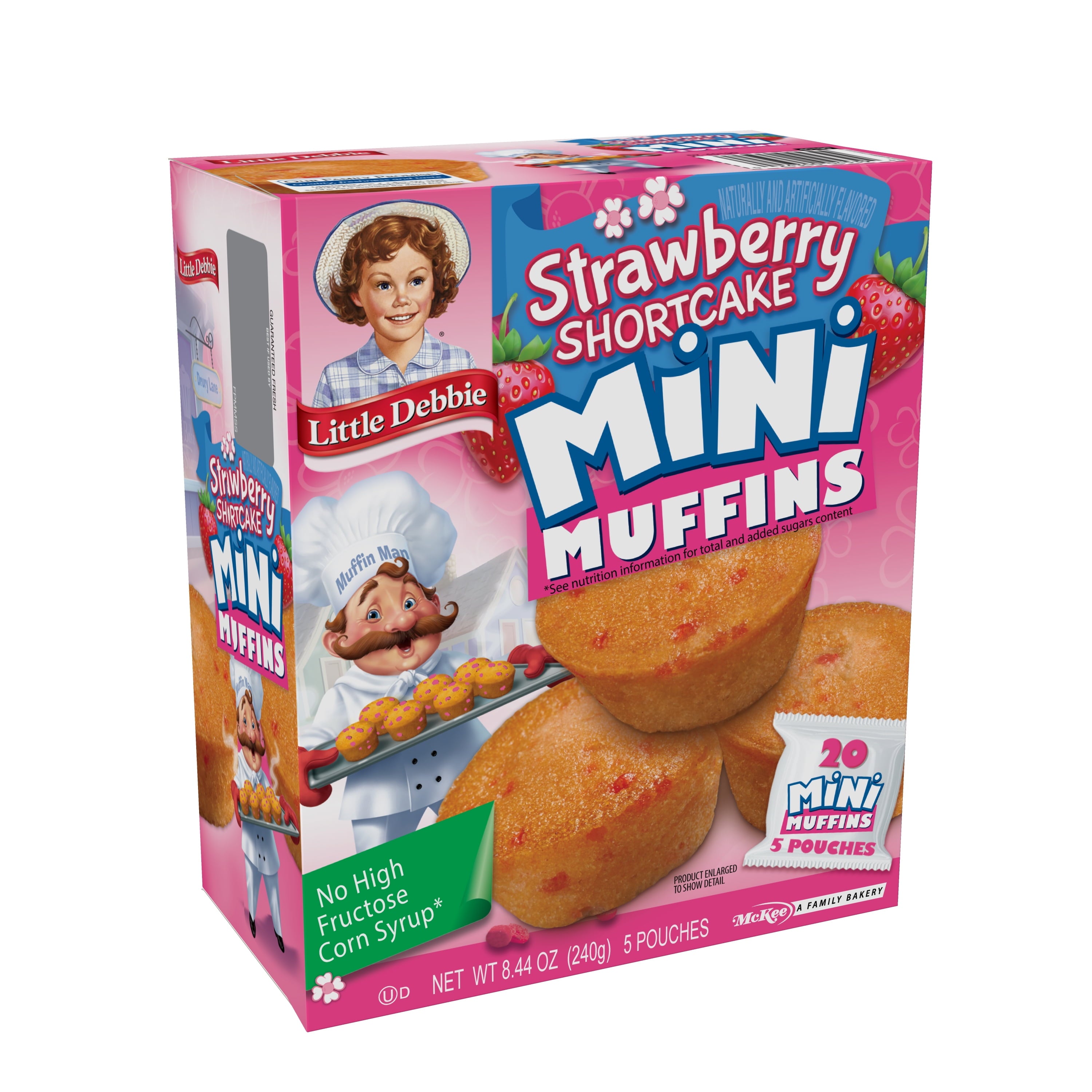 Little Debbie Strawberry Shortcake Mini Muffins 8.44 Oz 5 Count Freshness Guaranteed