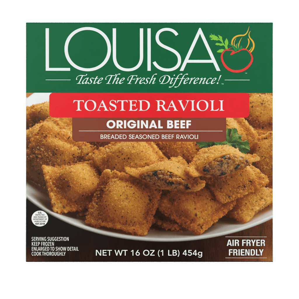 Louisa Original Beef Toasted Ravioli Frozen 16 Oz Box 24 Count