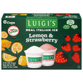 Luigi's Lemon & Strawberry Real Italian Ice 6 Count 36 Fl Oz