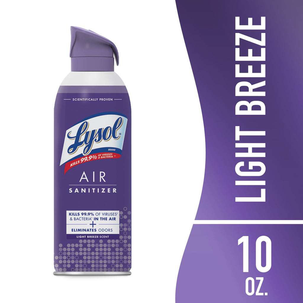 Lysol Air Sanitizer Spray Light Breeze Scent 10 oz