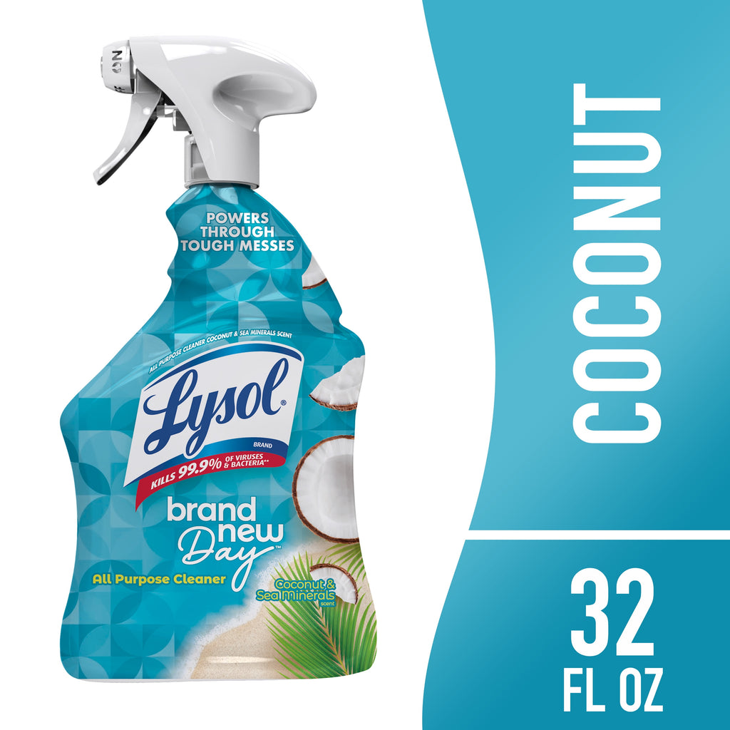 Lysol All-Purpose Cleaner Sanitizing Disinfecting Spray Coconut & Sea Minerals Scent 32 fl oz