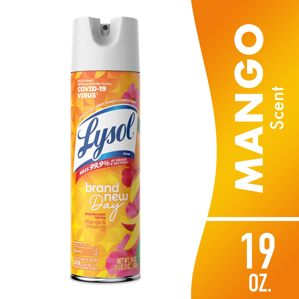 Lysol Brand New Day Disinfectant Spray Mango & Hibiscus 19 oz