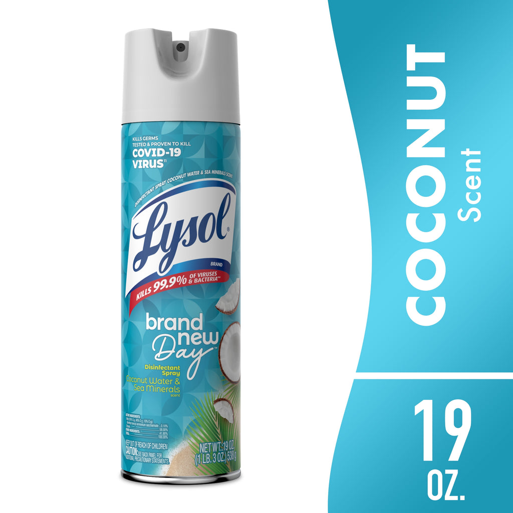 Lysol Disinfectant Spray Coconut Water & Sea Minerals 19 oz