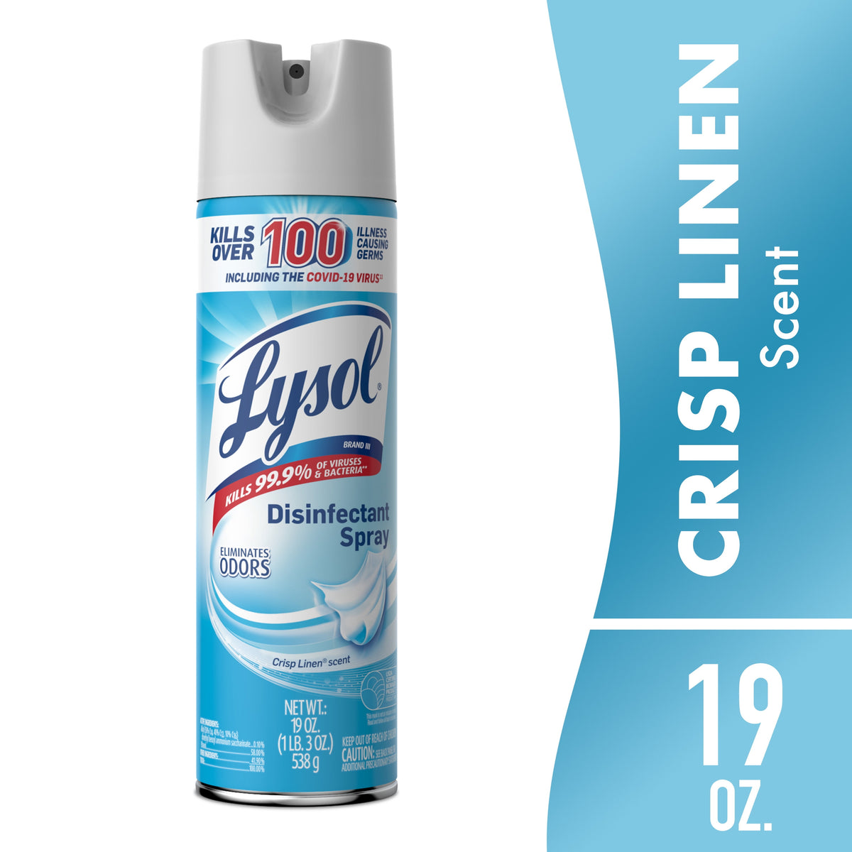 Lysol Disinfectant Spray Crisp Linen Scent 19 oz