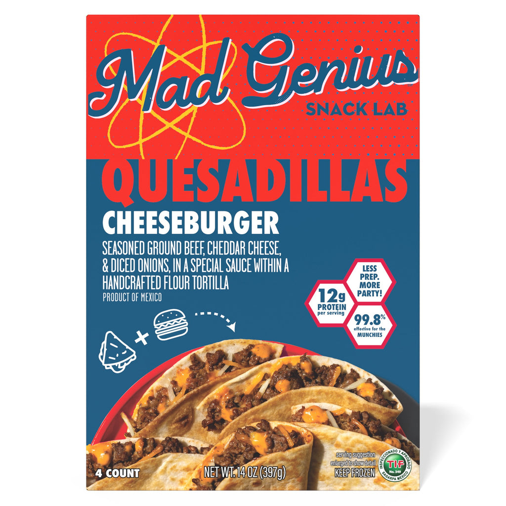 Mad Genius Cheeseburger Quesadillas Frozen 14 Oz 4 Count