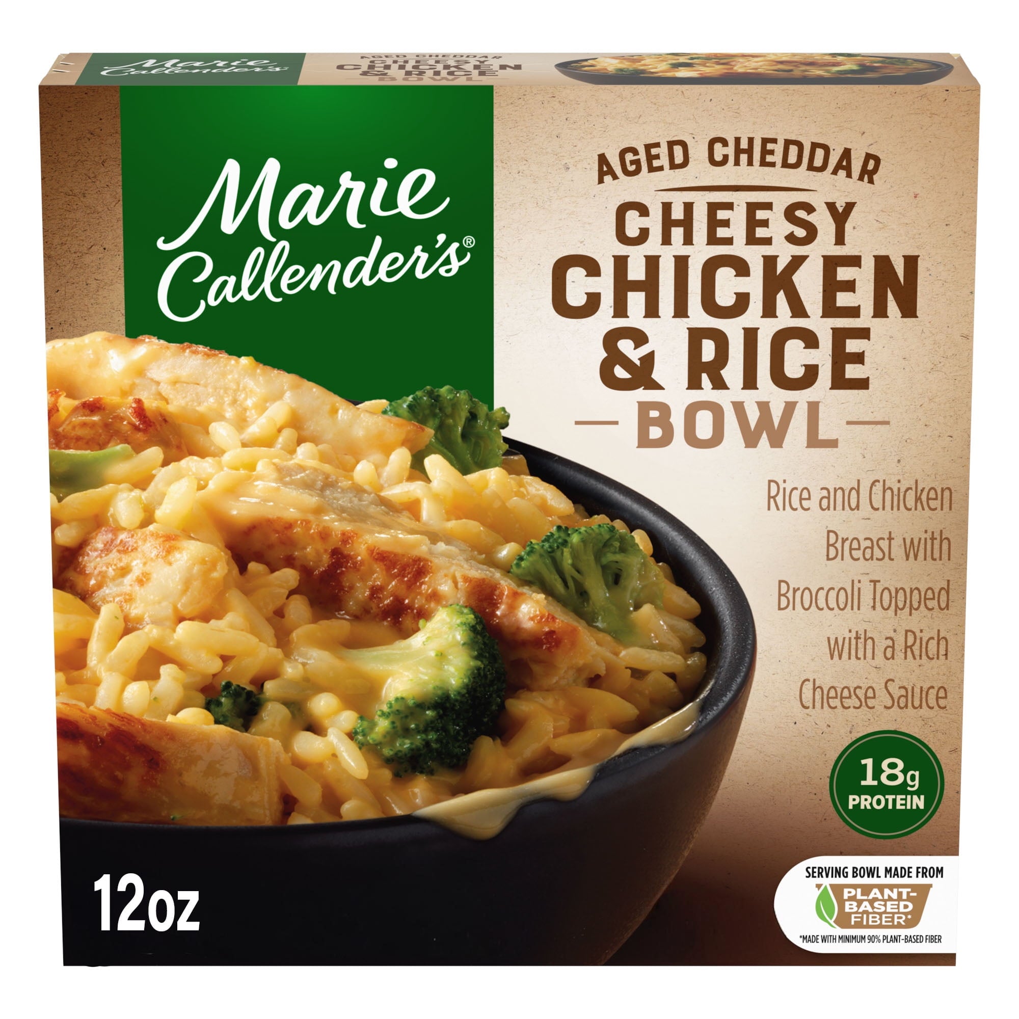 Marie Callender's Aged Cheddar Cheesy Chicken And Rice Bowl 12 Oz Frozen Meal