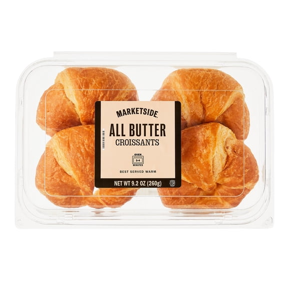 All Butter Whole Baked Croissants 9.17 Oz 4 Count Marketside