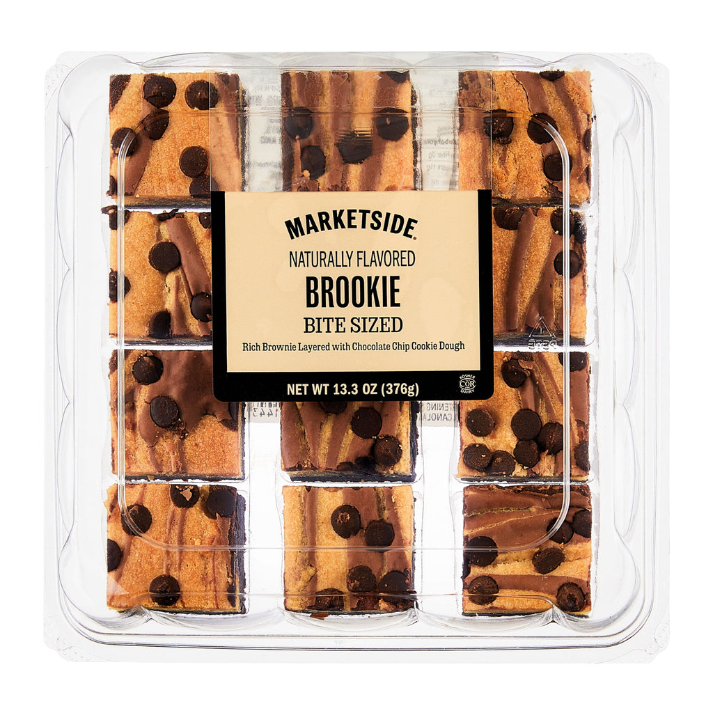 Bite Sized Brookie Chocolate Brownie Squares 13.3 Oz 12 Count Marketside