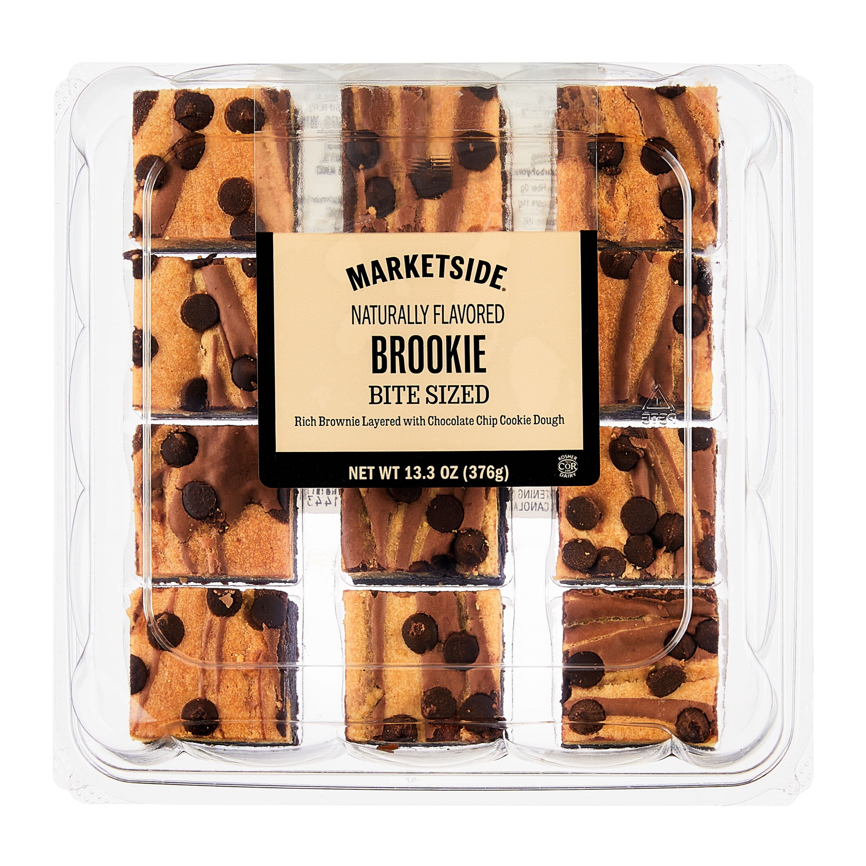 Bite Sized Brookie Chocolate Brownie Squares 13.3 Oz 12 Count Marketside
