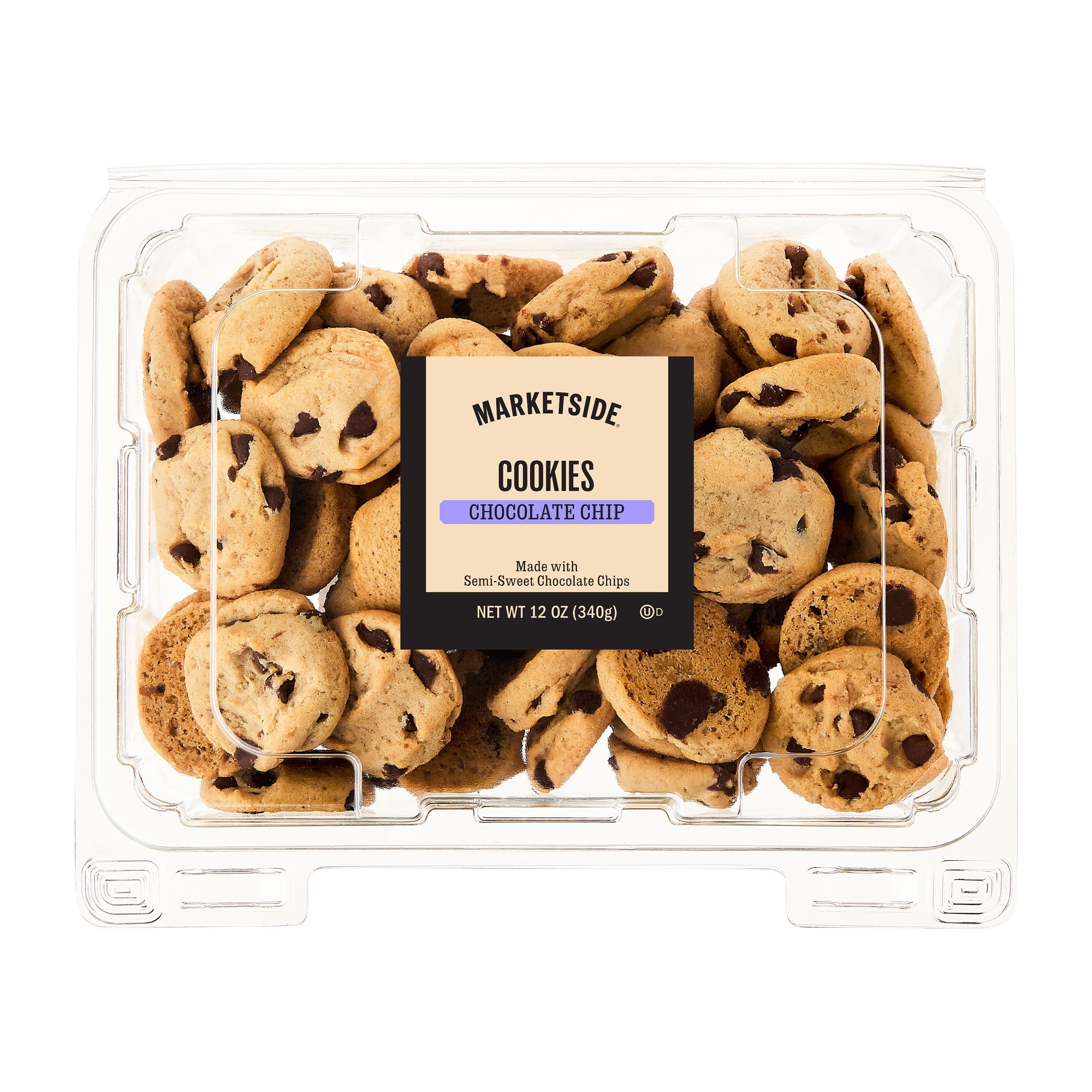 Bite Sized Chocolate Chip Cookies 12 Oz 48 Count Freshness Guaranteed