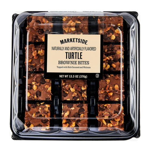Bite Sized Turtle Chocolate Brownies 13.3 Oz 12 Count Marketside