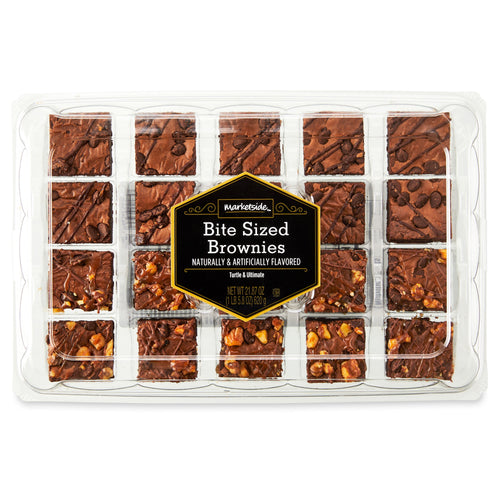 Bite-Sized Turtle & Ultimate Chocolate Brownies 21.87 Oz 20 Count Marketside