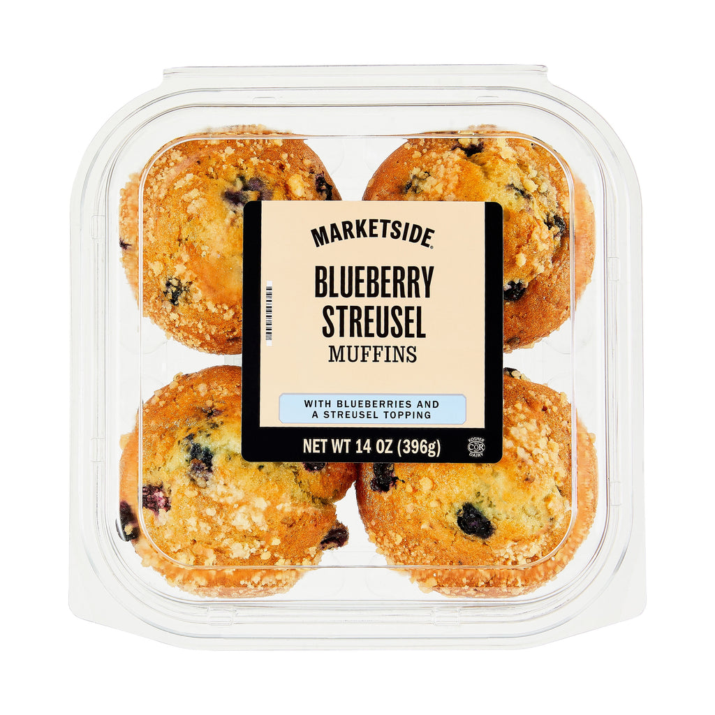 Baked Blueberry Muffins 14 Oz 4 Count Kosher Dairy Marketside