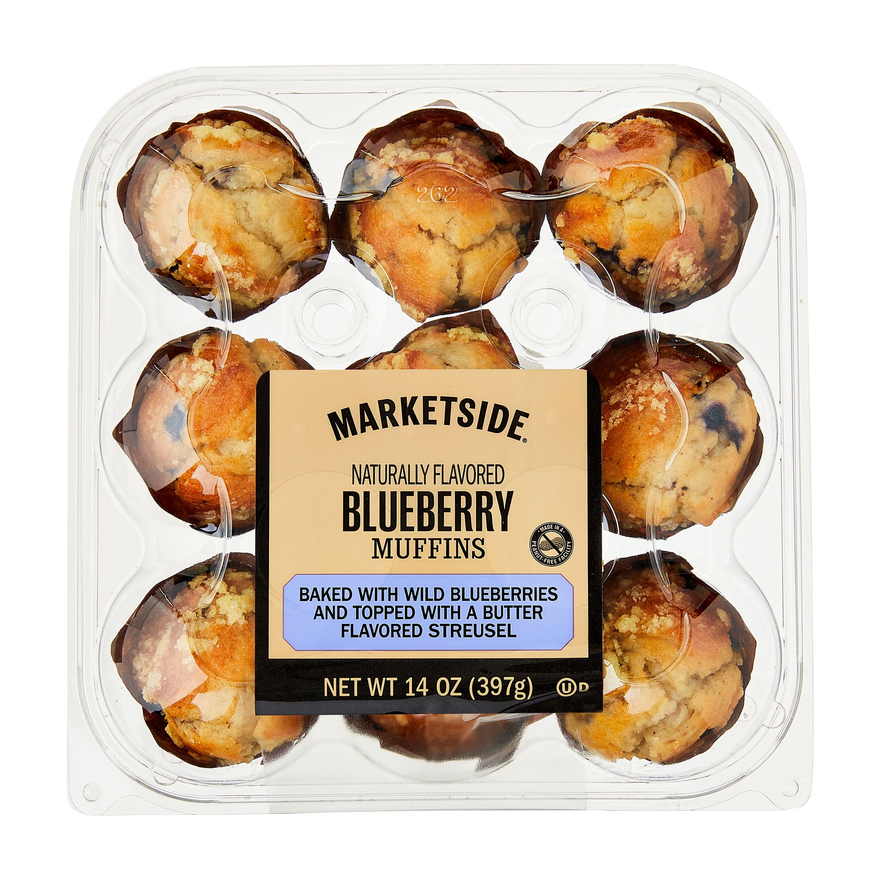 Blueberry Muffins 14 Oz 9 Count Marketside