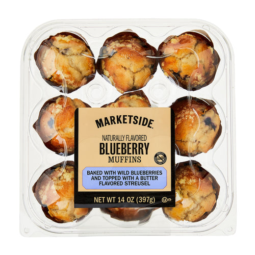 Blueberry Muffins 14 Oz 9 Count Marketside