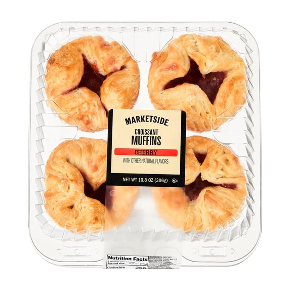 Cherry Croissant Baked Muffins 10.8 Oz 4 Count Marketside