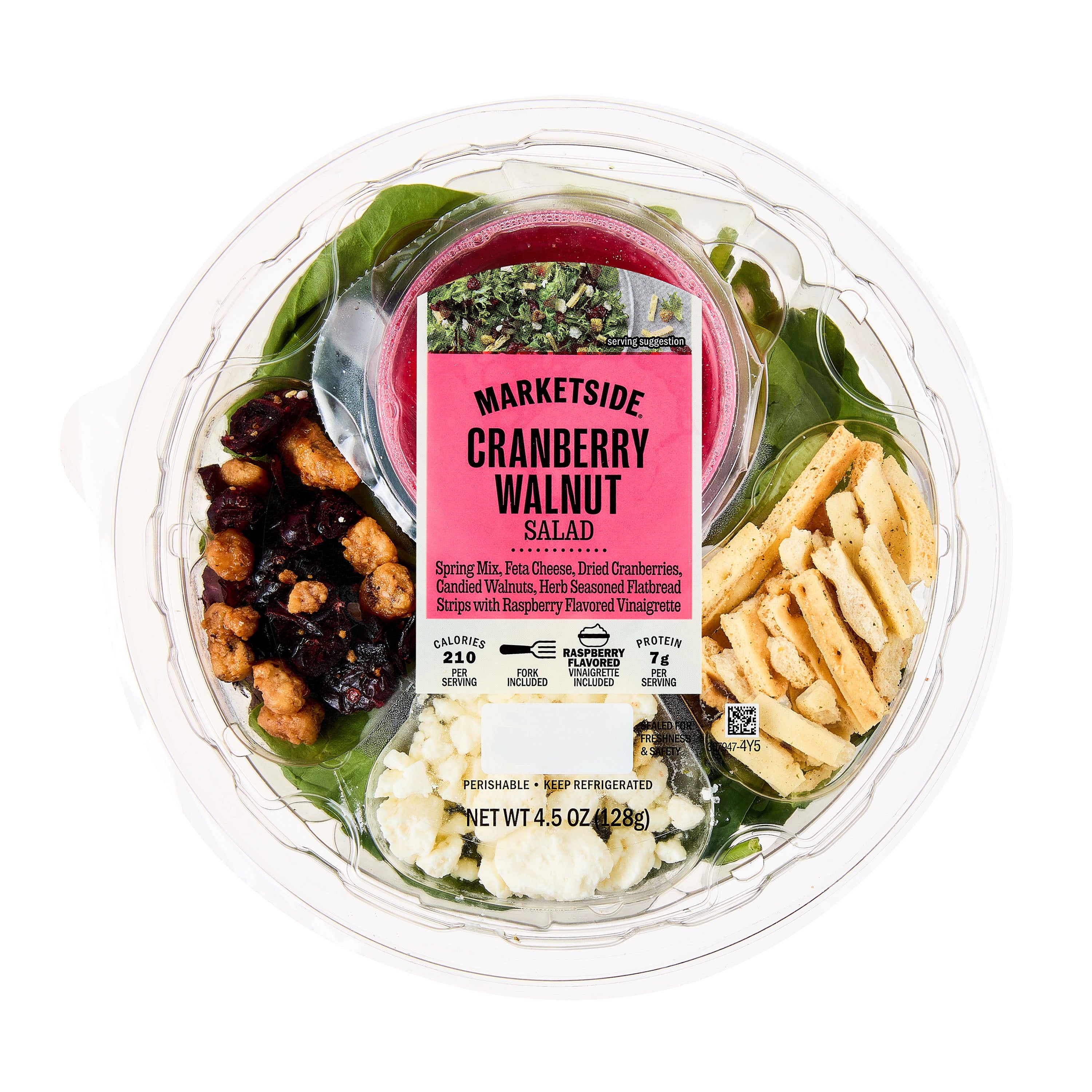 Fresh Marketside Cranberry Walnut Salad Kit 4.5 Oz Bowl