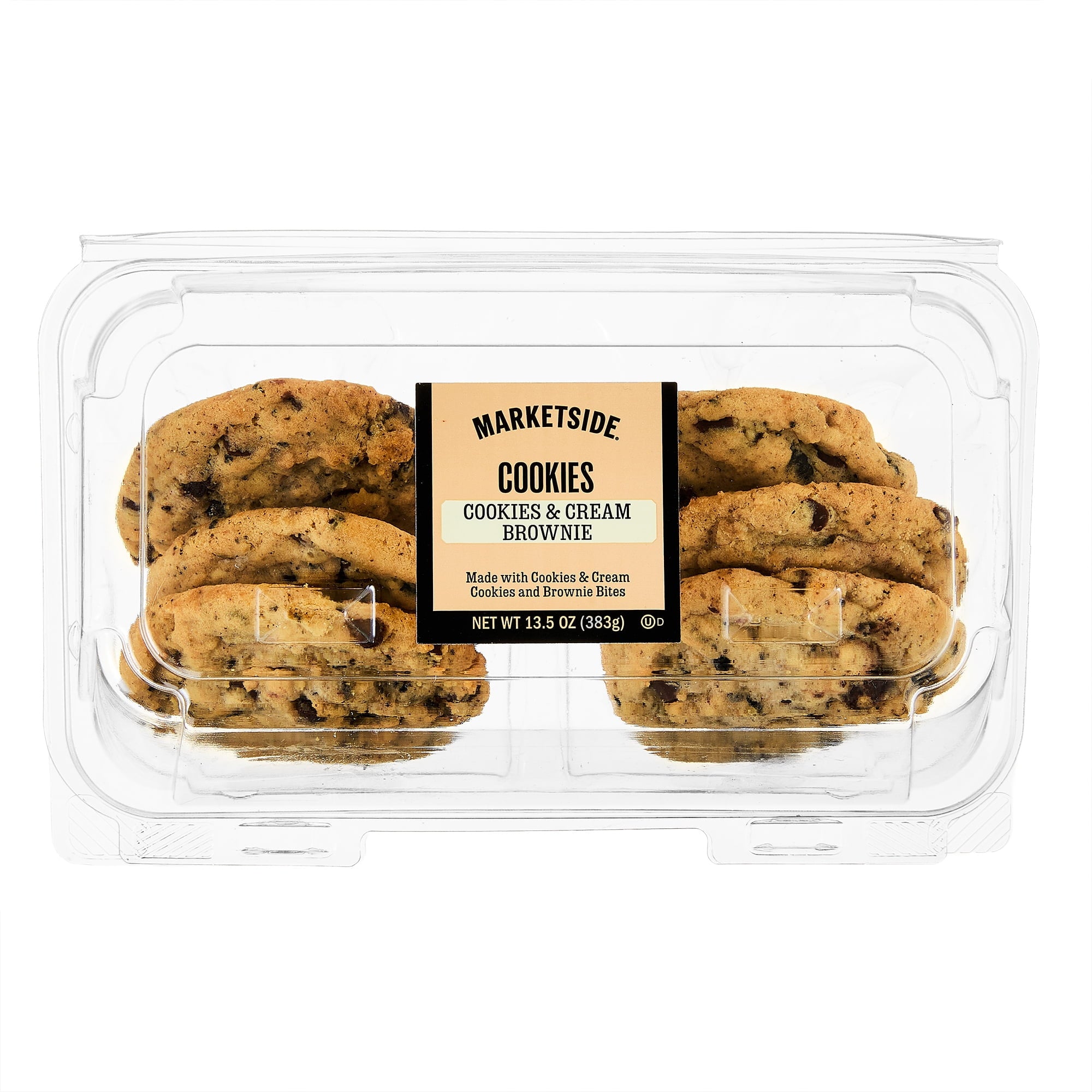 Cookies and Cream Brownie Cookies 13.5 Oz 6 Count Marketside